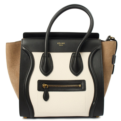 Picture of Celine Top Handle Luggage - Micro in Bi Colour, Leather