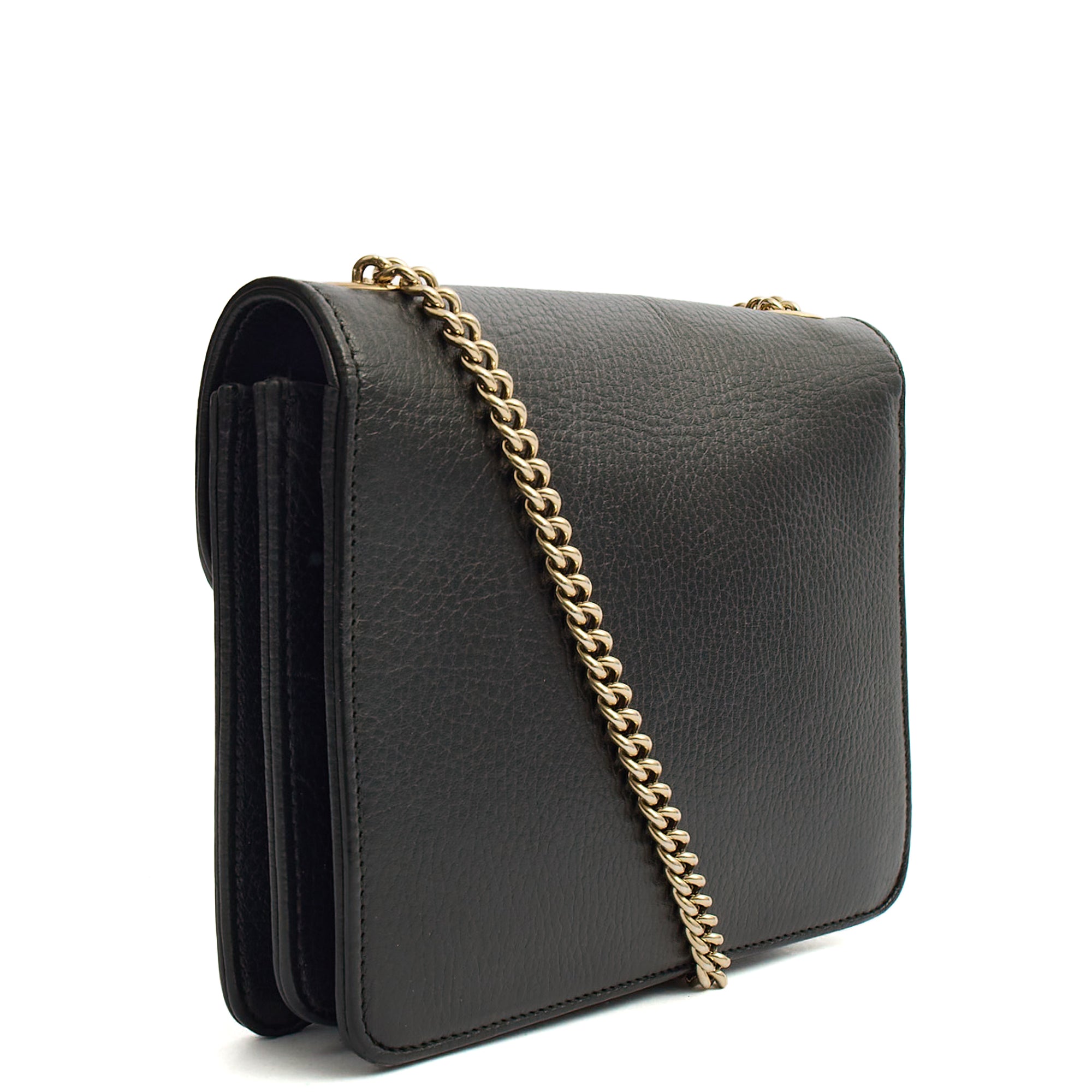 Gucci Cross Body Interlocking GG Bag - Small in Black, Leather