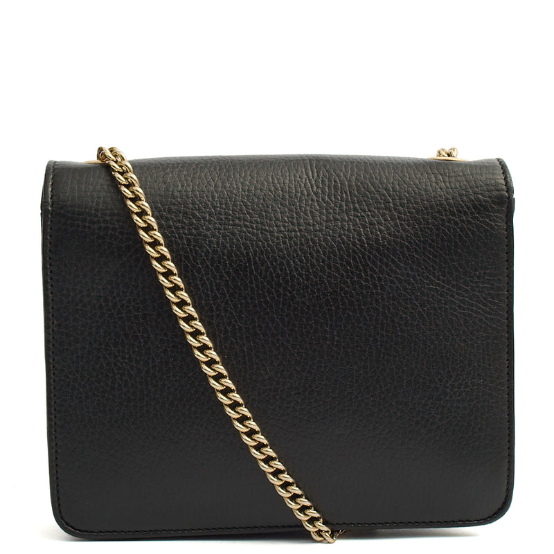 Picture of Gucci Cross Body Interlocking GG Shoulder Bag - Small in Black, Leather