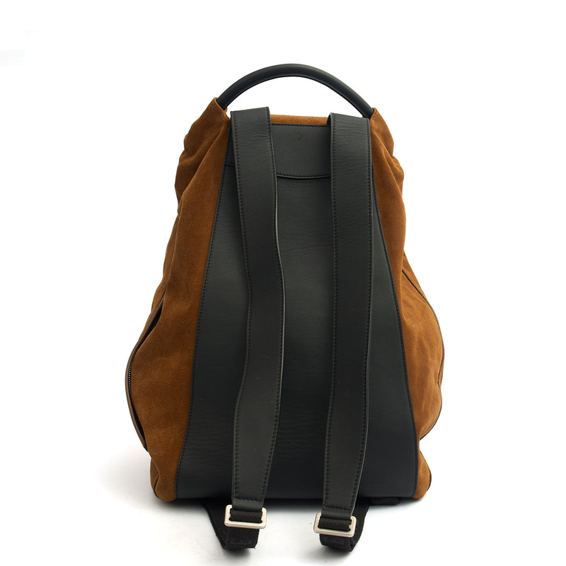 Picture of Loewe Backpack Flamenco in Brown, Suede