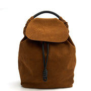 Picture of Loewe Backpack Flamenco in Brown, Suede