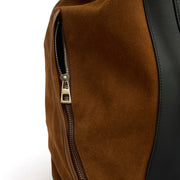 Picture of Loewe Backpack Flamenco in Brown, Suede