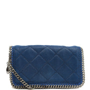 Picture of Stella McCartney Cross Body Falabella Fold-Over Clutch in Blue, Vegan Leather
