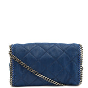Picture of Stella McCartney Cross Body Falabella Fold-Over Clutch in Blue, Vegan Leather