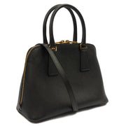 Picture of Prada Tote Promenade - Small in Black, Saffiano Leather