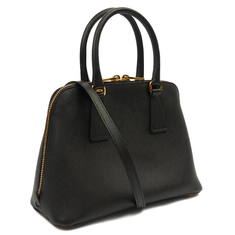 Picture of Prada Tote Promenade - Small in Black, Saffiano Leather