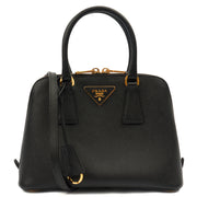 Picture of Prada Tote Promenade - Small in Black, Saffiano Leather