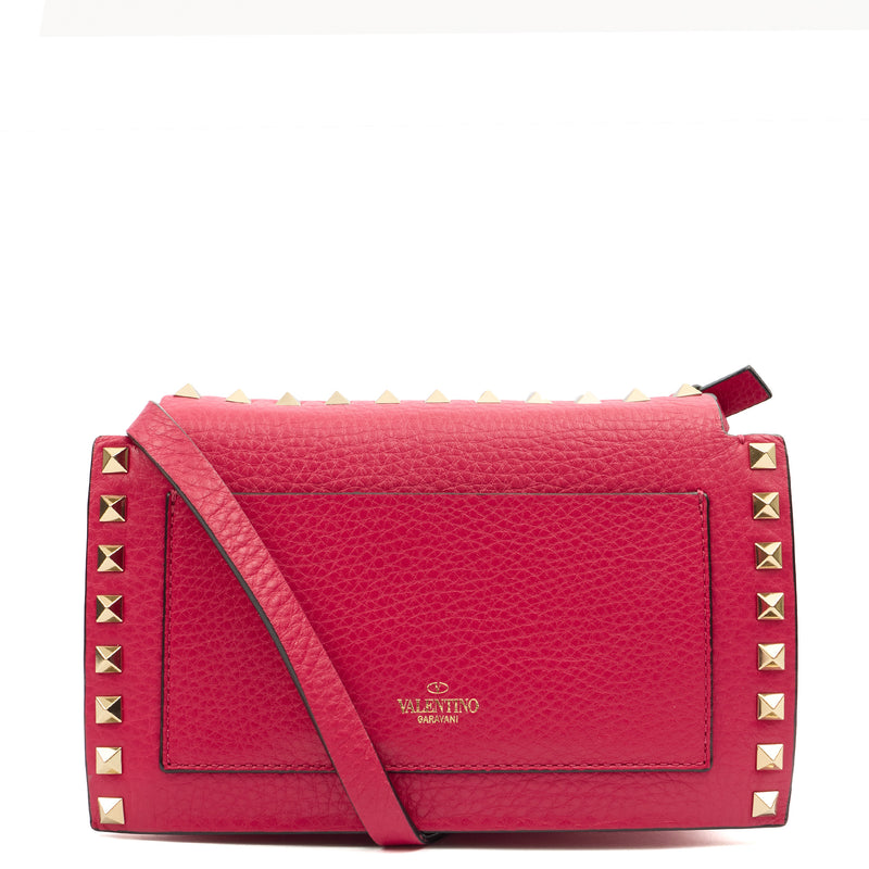 Picture of Valentino Cross Body Free Rockstud Bag - Small in Pink, Calfskin