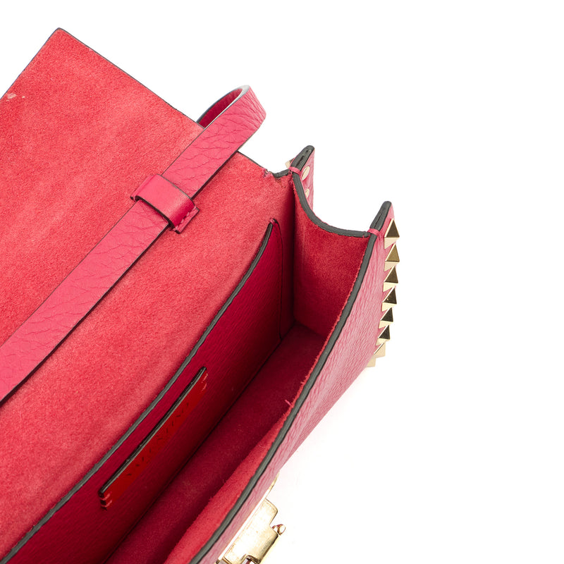 Picture of Valentino Cross Body Free Rockstud Bag - Small in Pink, Calfskin