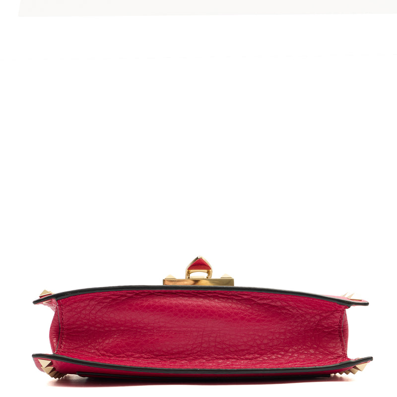 Picture of Valentino Cross Body Free Rockstud Bag - Small in Pink, Calfskin