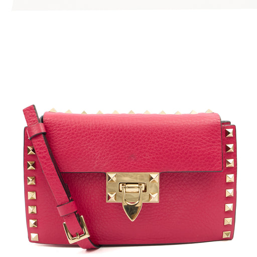 Picture of Valentino Cross Body Free Rockstud Bag - Small in Pink, Calfskin