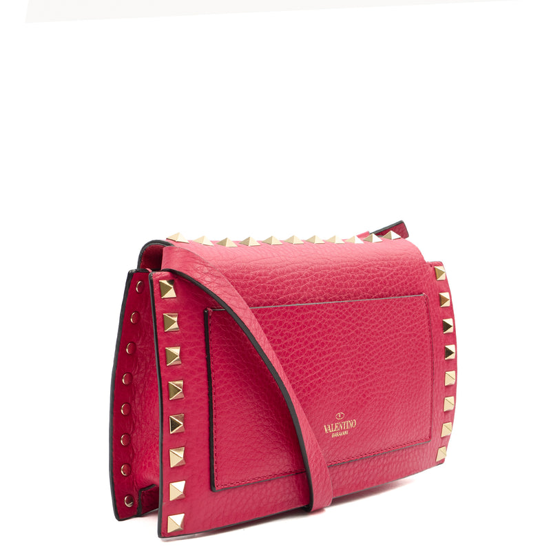 Picture of Valentino Cross Body Free Rockstud Bag - Small in Pink, Calfskin