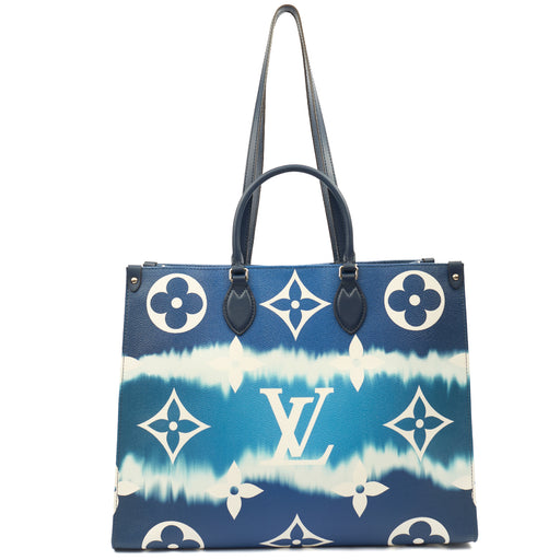 Picture of Louis Vuitton Tote On The Go GM in Blue, Leather