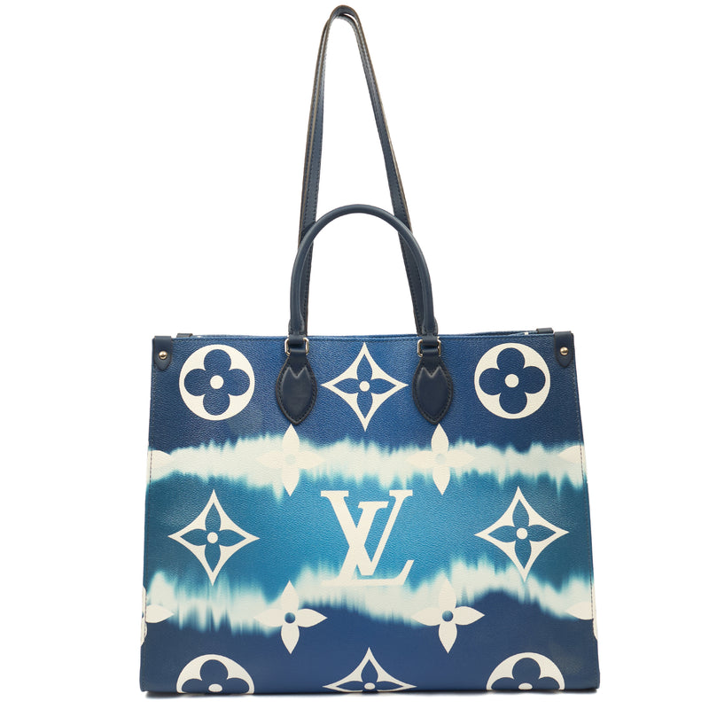 Picture of Louis Vuitton Tote On The Go GM in Blue, Leather