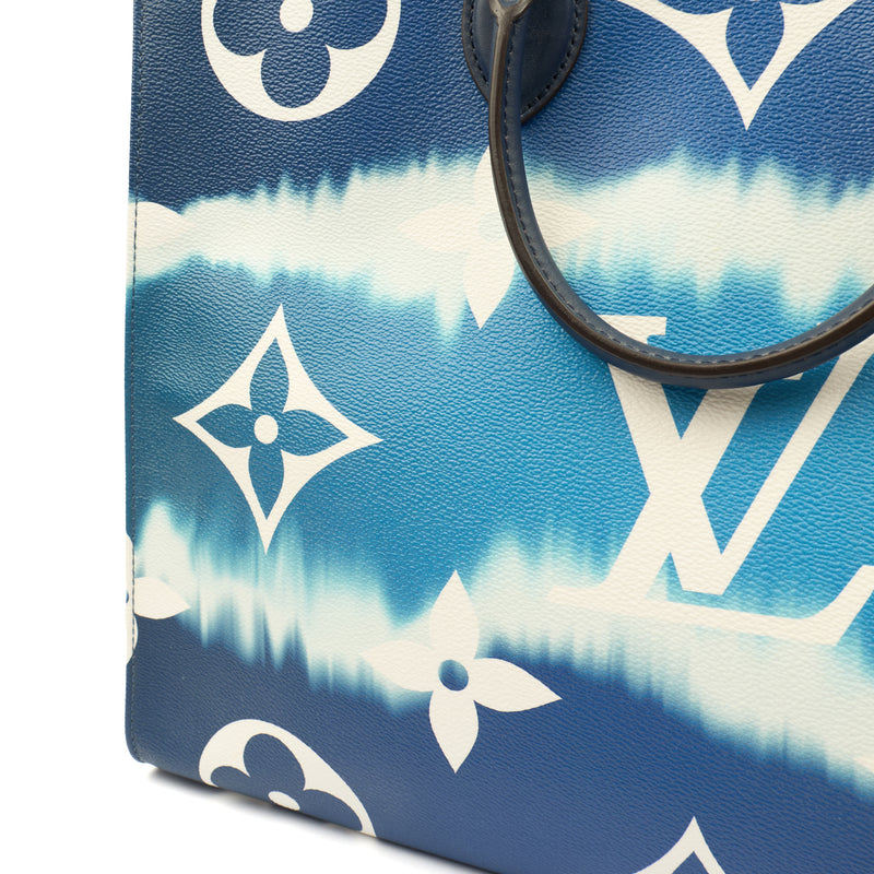 Picture of Louis Vuitton Tote On The Go GM in Blue, Leather