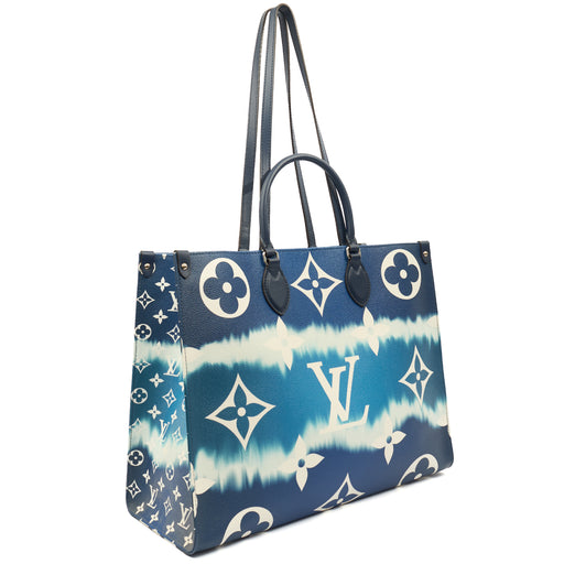 Picture of Louis Vuitton Tote On The Go GM in Blue, Leather