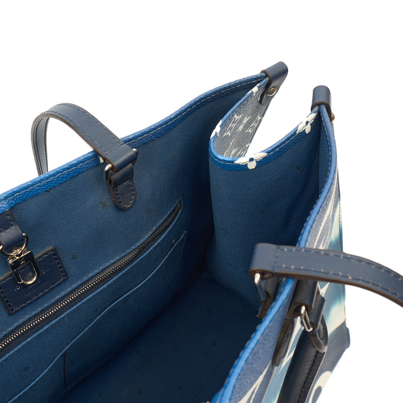 Picture of Louis Vuitton Tote On The Go GM in Blue, Leather