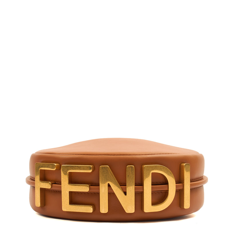 Picture of Fendi Cross Body Fendigraphy Small in Brown, Leather