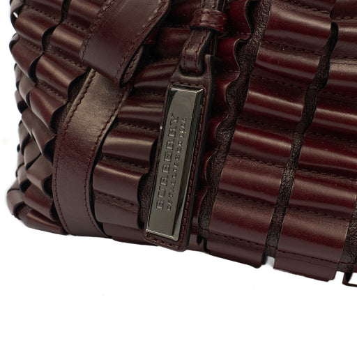 Picture of Burberry Tote Shoulder Bag in Burgandy, Leather
