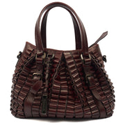 Picture of Burberry Tote Shoulder Bag in Burgandy, Leather