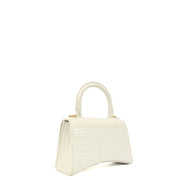 Picture of Balenciaga Top Handle Hourglass Top Handle XS in White, Exotic Effect Leather
