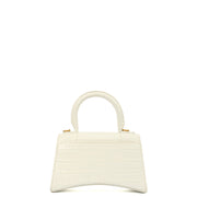 Picture of Balenciaga Top Handle Hourglass Top Handle XS in White, Exotic Effect Leather