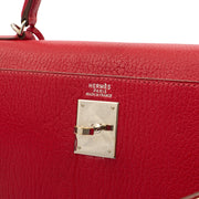 Picture of Hermes Top Handle Kelly 32 in Rouge Casaque, Chevre de Coromandel Leather