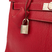 Picture of Hermes Top Handle Kelly 32 in Rouge Casaque, Chevre de Coromandel Leather