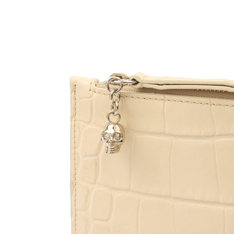 Picture of Alexander McQueen Clutch Clutch  in Neutral, Exotic Effect Leather