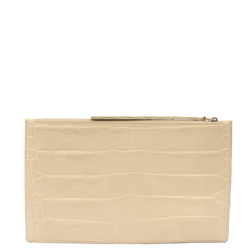 Picture of Alexander McQueen Clutch Clutch  in Neutral, Exotic Effect Leather