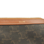 Picture of Celine Cosmetic Bag Zip Pouch in Brown, Box Calfskin