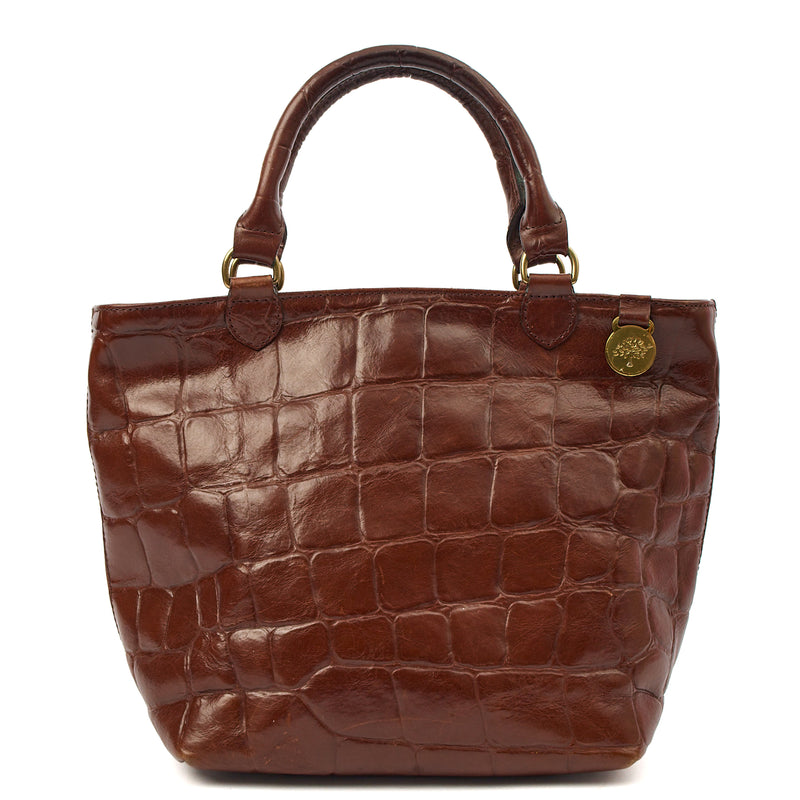 Picture of Mulberry Tote Vintage Tote  in Brown, Exotic Effect Leather