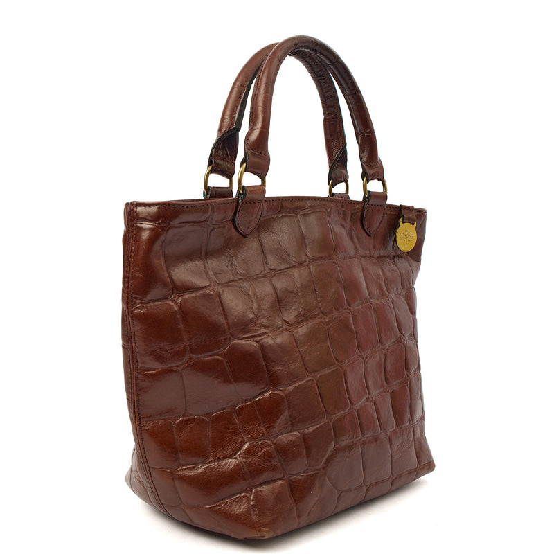 Picture of Mulberry Tote Vintage Tote  in Brown, Exotic Effect Leather