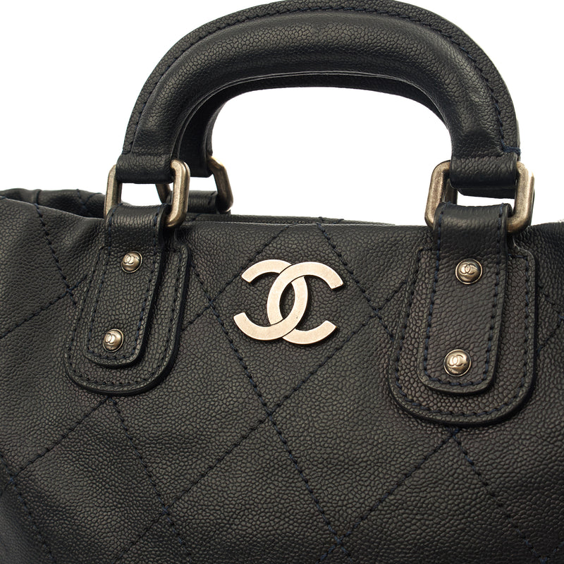 Picture of Chanel Tote Outdoor Ligne Bowler Bag in Black, Caviar Leather