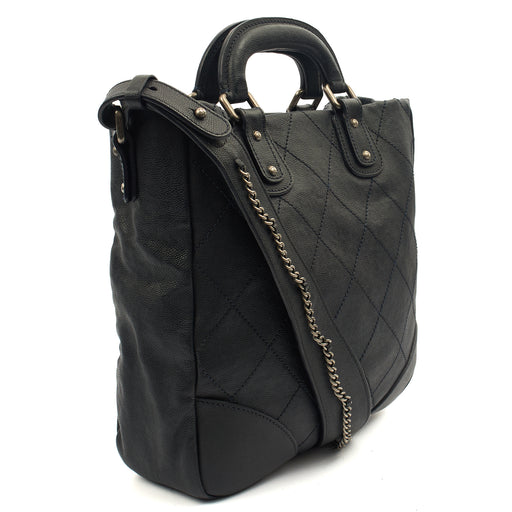 Picture of Chanel Tote Outdoor Ligne Bowler Bag in Black, Caviar Leather