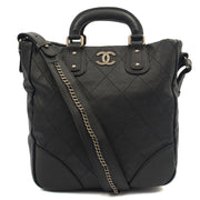 Picture of Chanel Tote Outdoor Ligne Bowler Bag in Black, Caviar Leather