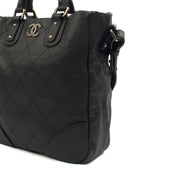 Picture of Chanel Tote Outdoor Ligne Bowler Bag in Black, Caviar Leather