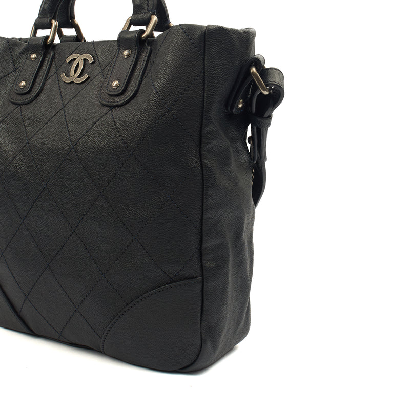 Picture of Chanel Tote Outdoor Ligne Bowler Bag in Black, Caviar Leather