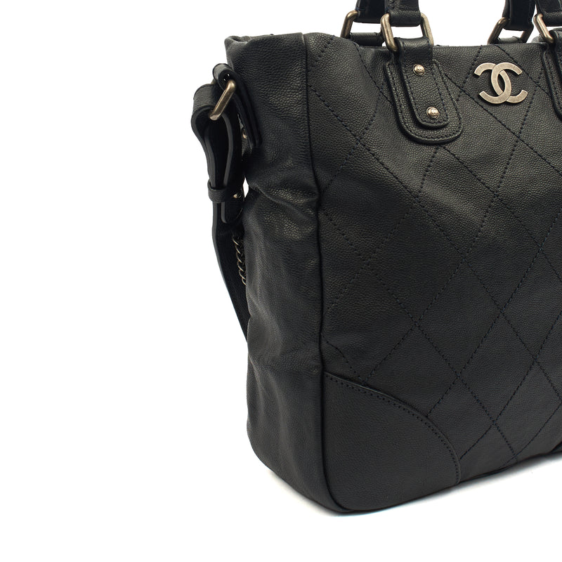 Picture of Chanel Tote Outdoor Ligne Bowler Bag in Black, Caviar Leather