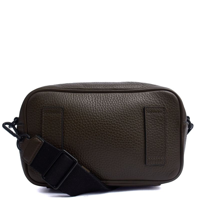 Picture of Mulberry Cross Body Urban Zipped Reporter in Khaki Meadow, Calfskin Leather