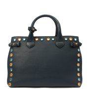 Picture of Burberry Tote Banner - Small in Navy, Leather