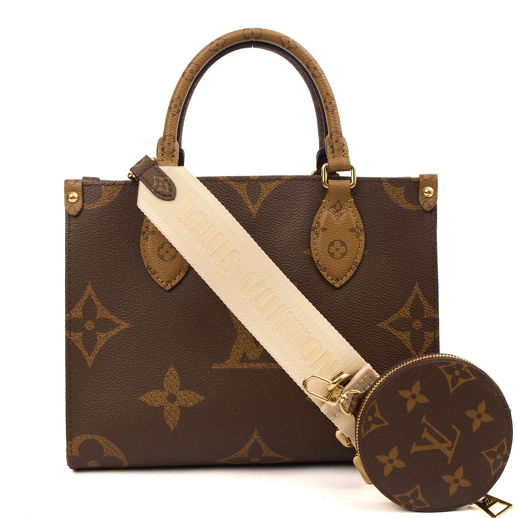 Louis Vuitto バッグ ブラウン Louis Vuitton Cross Body On The Go PM in Reverse Monogram, Canvas