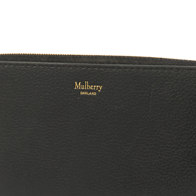 Picture of Mulberry Wallet Zip Around Wallet - Medium in Black, Calfskin Leather