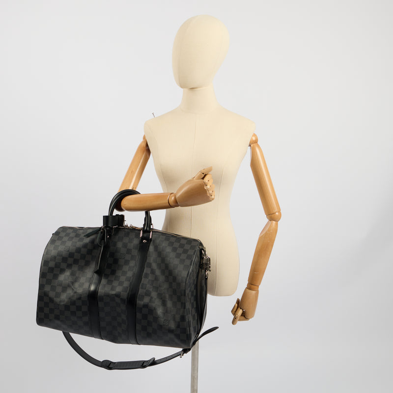 Louis Vuitton Keepall 45 Bandouliere in Damier Graphite, Canvas