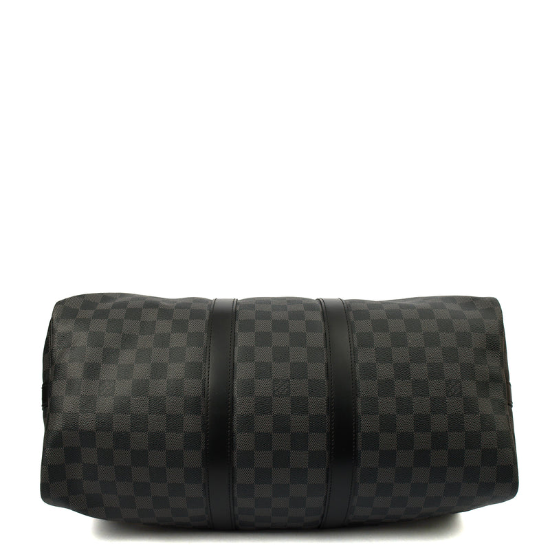 Picture of Louis Vuitton Soft Sided Keepall 45 Bandouliere in Damier Ebene, Canvas