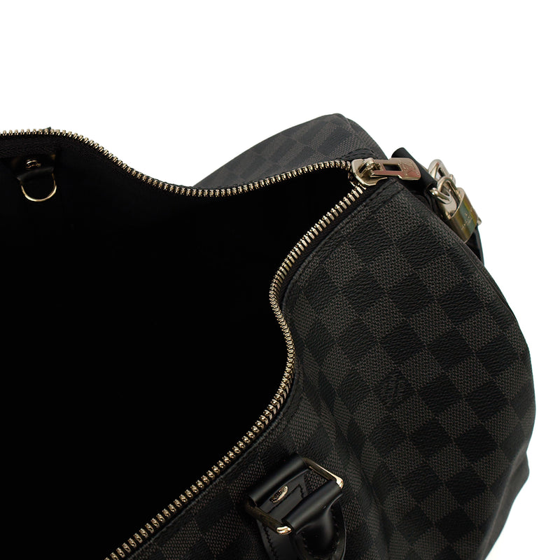 Picture of Louis Vuitton Soft Sided Keepall 45 Bandouliere in Damier Ebene, Canvas
