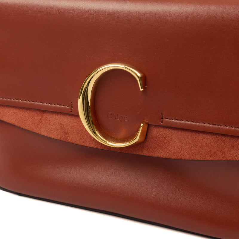Picture of Chloe Shoulder Bag Chloe C - Medium in Sepia Brown, Calfskin Leather