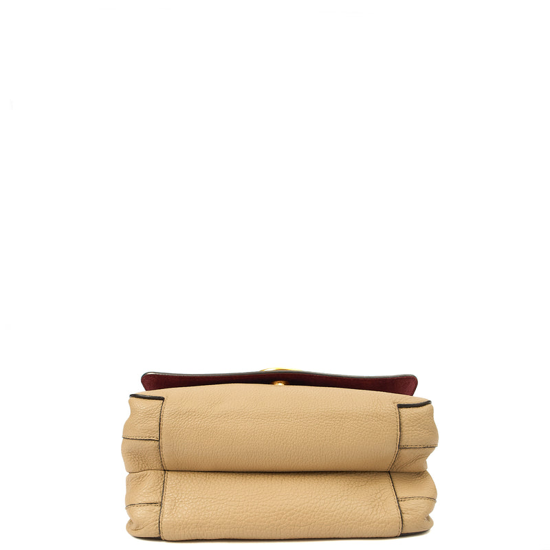 Picture of Mulberry Shoulder Bag Marloes Satchel in Brown, Calfskin Leather