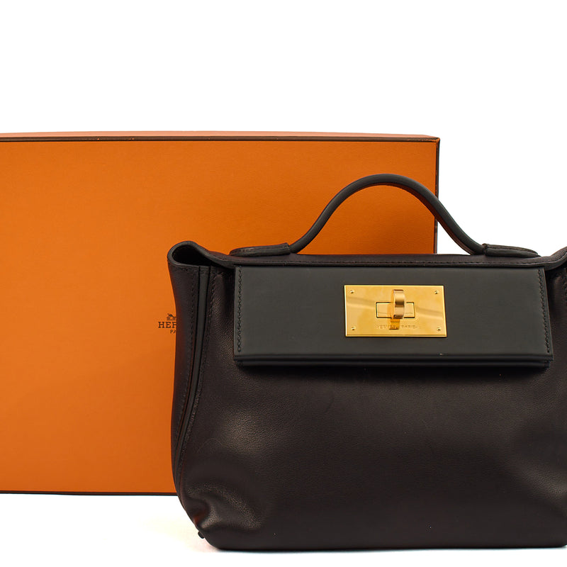 Picture of Hermes Cross Body 24 / 24 - 21 in Black, Swift Leather