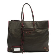 Picture of Balenciaga Tote Papier A4 Tote in Grey, Leather